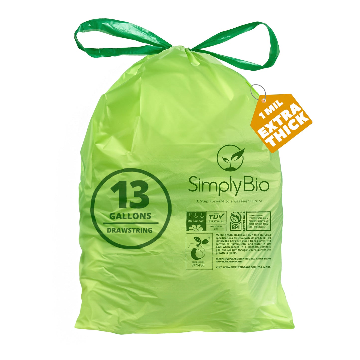 13-Gallon Heavy-Duty Drawstring Trash Bags (30-Count)