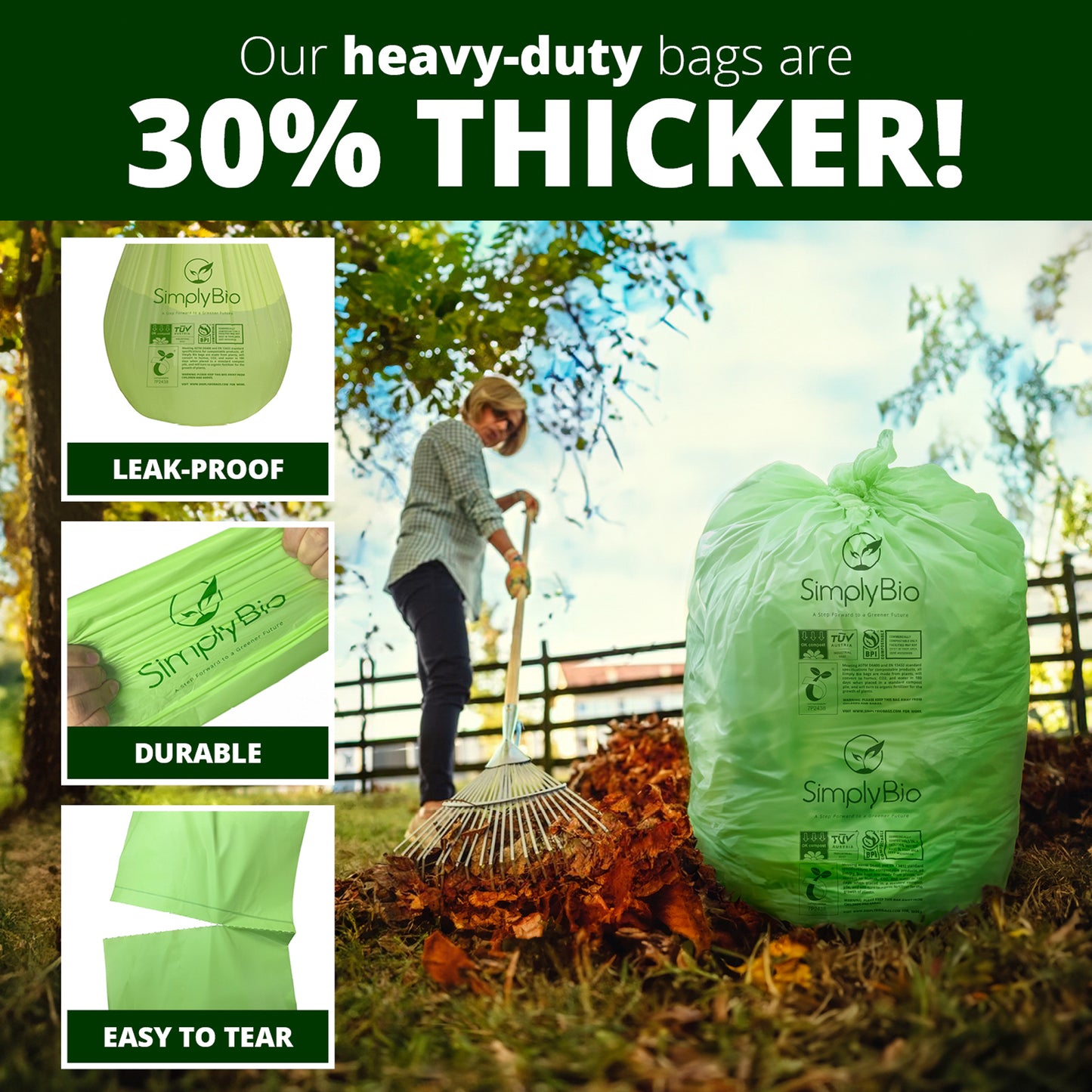 33-Gallon Heavy-Duty Leaf Bags (30-Count)