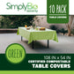 10-Pack Compostable Tablecloths for Rectangle Tables (54''x108'')