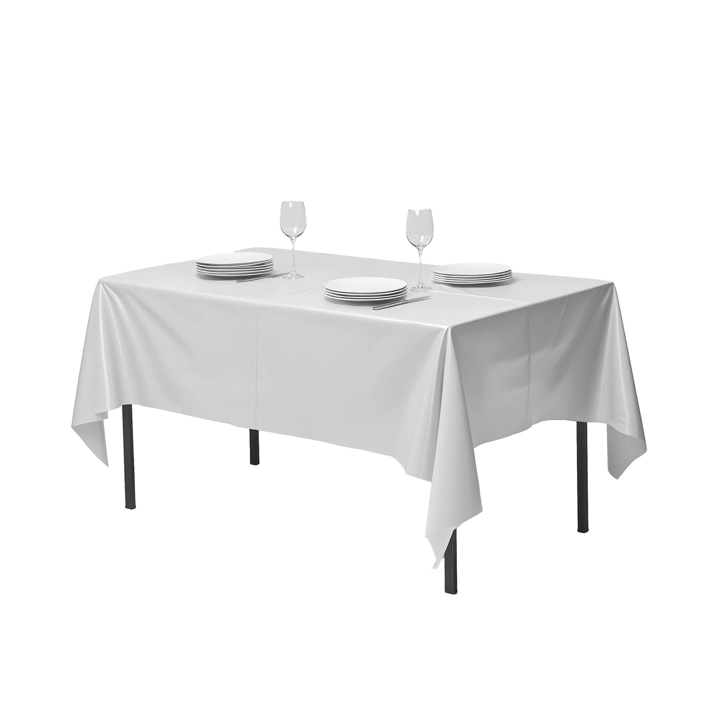 10-Pack Compostable Tablecloths for Rectangle Tables (54''x108'')